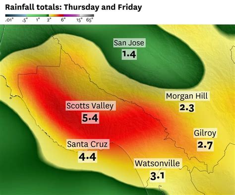 Bay area rainfall total. Oct 24, 2021 · The projected rainfall total for the central Bay Area that includes San Francisco increased from up 1 to 3 inches to up to 1 to 4 inches. (See all forecast rainfall totals below.) 