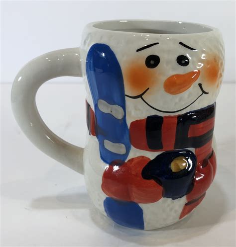 Shop Home's Bay Island Blue White Size OS Mugs at a discounted price at Poshmark. Description: Snowman ceramic mug 2015 Bay Island *not microwave or dishwasher safe *tiny chips around rim of the mouth *crackle design *10.5cm tall 6.3 cm mouth diameter or 11.5 with the handle Offers always welcome.. 