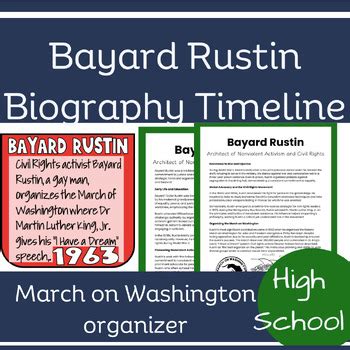 Bayard rustin timeline and biography book