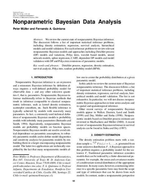 Read Online Bayesian Nonparametric Data Analysis By Peter Muller