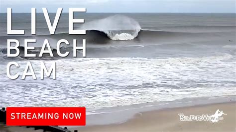 Bayhead surf cam. A few out at Bayhead NJ today - Live from https://thesurfersview.com/ 