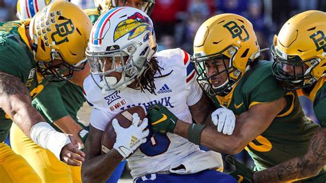 Baylor vs kansas football. Schedule. Teams. Standings. Stats. Rankings. Daily Lines. More. The 2021 Big 12 college football schedule is out. Here's a complete look at each team's slate. 