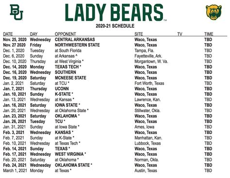 Baylor women's basketball tv schedule. Things To Know About Baylor women's basketball tv schedule. 