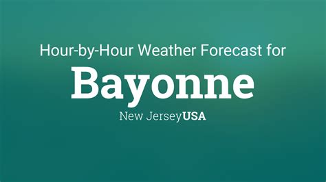 Bayonne nj weather hourly. Bayonne NJ 40.66°N 74.11°W (Elev. 13 ft) Last Update: 12:11 pm EDT Oct 3, 2023. Forecast Valid: ... Hourly Weather Forecast. National Digital Forecast Database. 