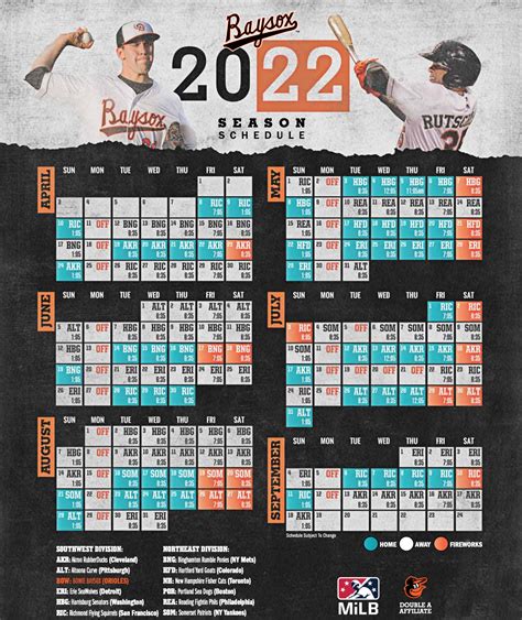 Baysox schedule. The Bowie Baysox, Double-A Affiliate of the Baltimore Orioles have announced their 2024 promotional schedule. In conjunction with that, single-game tickets are now on-sale at baysox.com for all 69 2024 regular season home games. Bowie’s season will open at home, Friday, April 5th with a 7:05pm first pitch against the 
