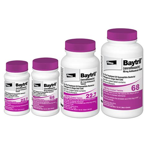 Baytril® (enrofloxacin) Antibacterial Tablets for dogs, cats