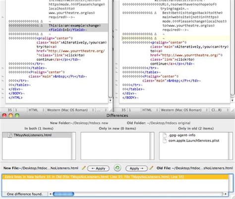 Bbedit compare two files.  tell application Comparing HTML Pages with BBed...