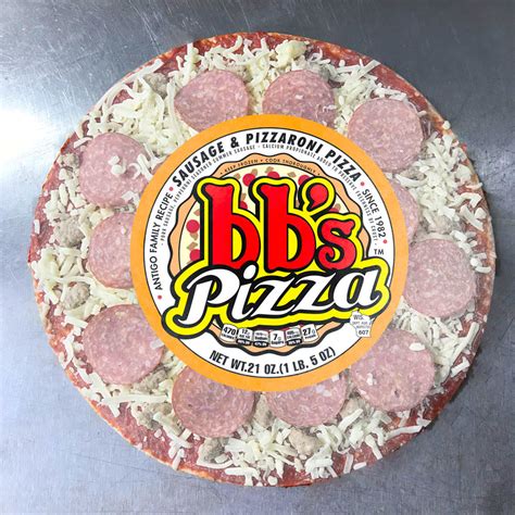 Bbs pizza. Pizza sauce, mozzarella & choice of 2 toppings on the inside (a pizza folded) $10.50. Breadsticks. 12" round dough seasoned to perfection, cut into sticks, and served with pizza sauce. $6.75. Jumbo Wings. Mild, hot, BBQ, sweet and sour, buffalo, garlic, honey mustard. Each dozen is served with 2oz of blue cheese and four celery Stix. 
