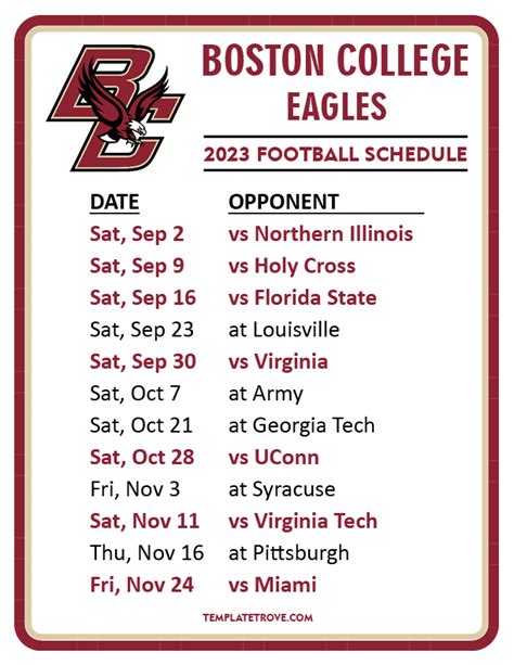 Bc Football Schedule 2023