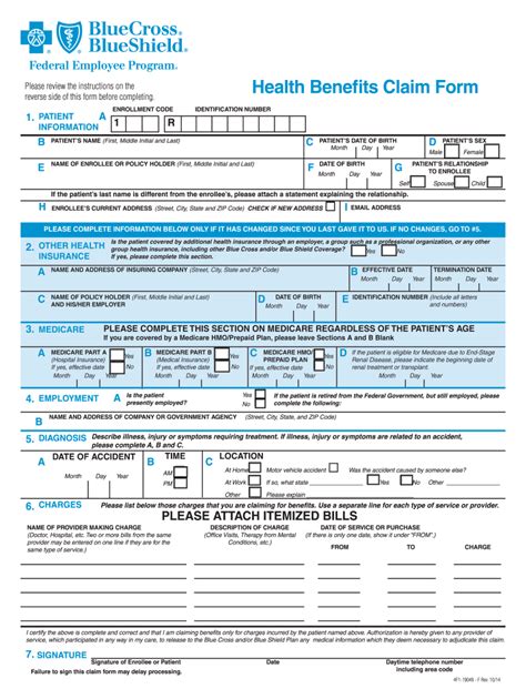Bcbs Benefits Claim Form Fill Out and Sign Printable PDF Template
