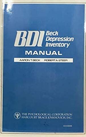 Bdi ii beck depression inventory manual. - Suzuki savage ls650 1987 manuale di riparazione.