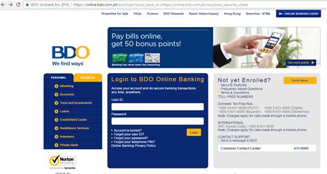 Bdo internet banking. Yes. You may enroll up to 20 accounts belonging to another person or third party accounts. To Transfer Money to Another Person’s Accounts, you must first enroll the account: Login to BDO Internet Banking, click Enrollment Services > Other Person’s Account > Enroll Fill-out the information needed then click Submit … 