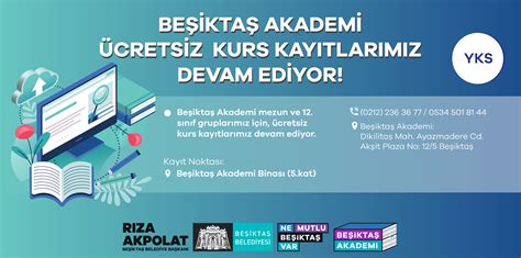 Beşiktaş Belediyesi’nden öğrencilere Beşiktaş Akademi hizmeti