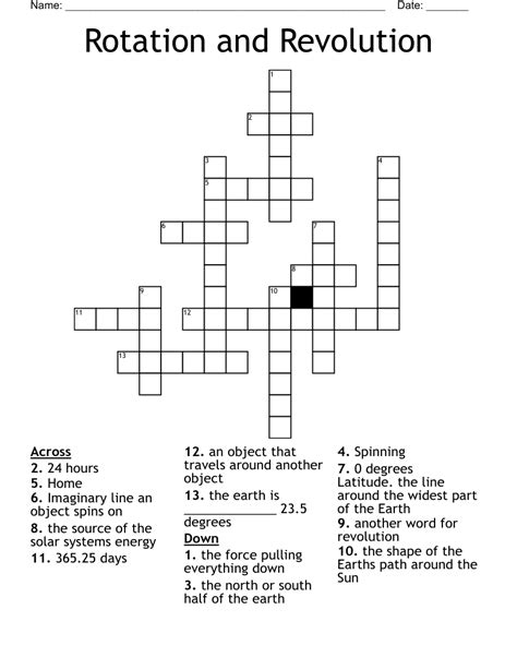 Be In Rotation Crossword