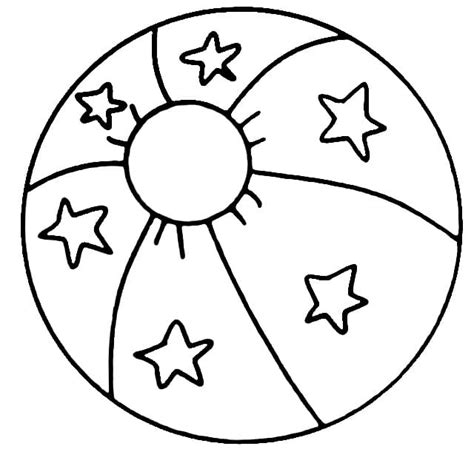 Beach Ball Coloring Pages