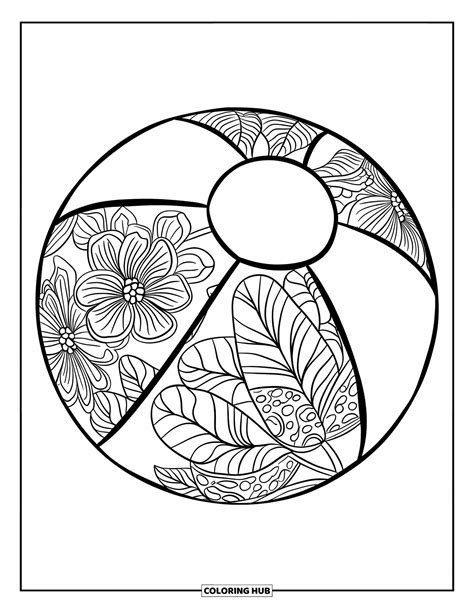 Beach Ball Coloring Shee