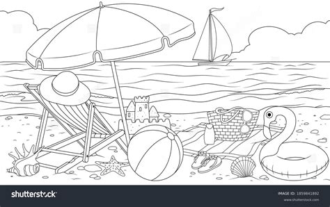 Beach Coloring Book
