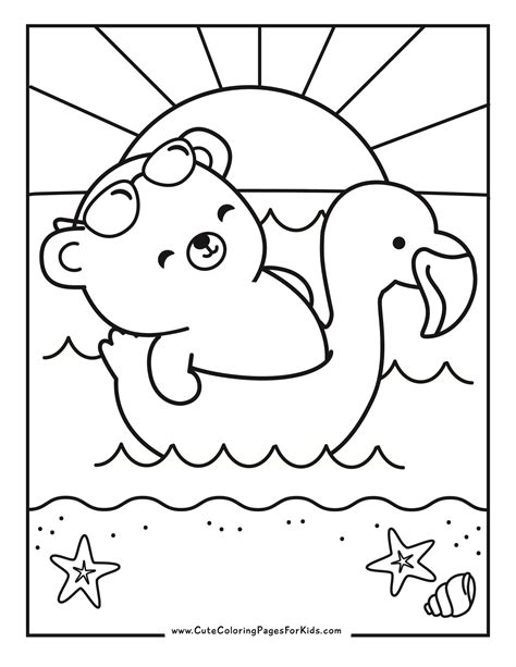 Beach Coloring Shee
