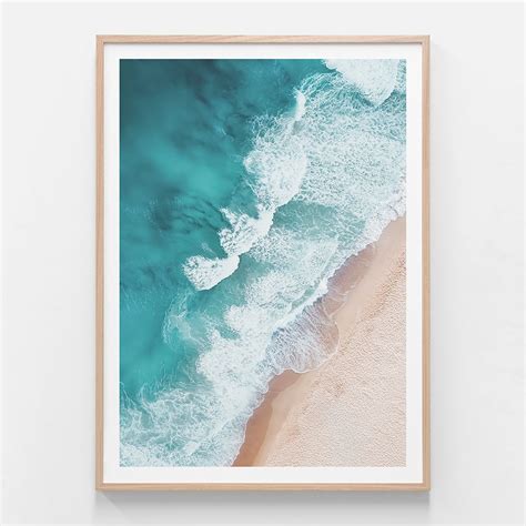 Beach Wall Art Framed Pictures Black and White Ocean Print …