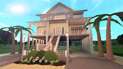 These bloxburg house ideas are simple to be executed and the design will be dressed in a one-of-its-kind aesthetics. Keep the decor subtle with white tones and large windows that form a connection between the interior spaces and the beautiful exterior views. 17. The Cool Colonial Bloxburg House Ideas. 