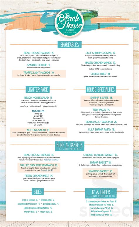 Beach house waterfront restaurant menu. Location. The Waterfront Restaurant 136 Jungle Road Edisto Beach, SC 29438 (843) 869-1400 Thewaterfront@bellsouth.net. Monday - Saturday: 11:00 am - 2:30 pm. 5:00 pm - 9:00 pm. Sunday: 10:00 am - 2:30 pm. The Waterfront Restaurant. Website Accessibility Assistance. Opens in a new windowOpens an external … 