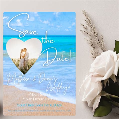 Beachthemed Save the Date Etsy Beach themes, Beach theme wedding
