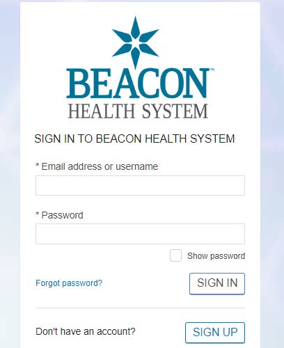 Beacon patient portal login. Beacon Health. 27613 likes · 474 talking about this · 24852 were here. We deliver outstanding care, inspire health and connect with heart. 