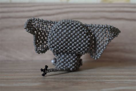 Beading Patterns How to Make Elephant 3d Beading Tutorial Etsy