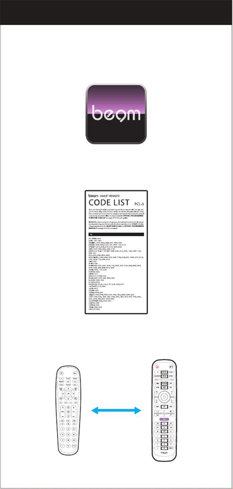 Beam remote control codes list.  Manuals and User Guides for Beam i580 ...
