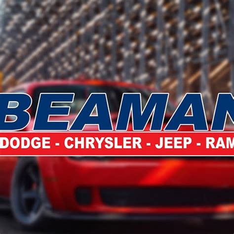 Beaman chrysler dodge jeep ram fiat vehicles. Beaman Chrysler Dodge Jeep Ram FIAT. Whether you need routine vehicle maintenance or a major auto repair, you want service you can trust - with the right tools, parts and expertise. That's where Mopar ® service at our dealership can help. Our factory-trained technicians install genuine Mopar parts designed specifically for FCA US LLC vehicles ... 