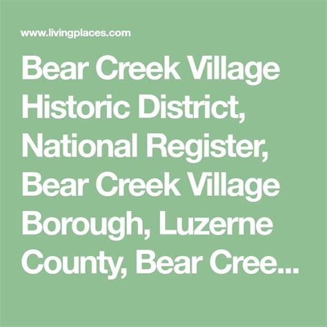 Bear Creek Village Historic District - LivingPlaces.com