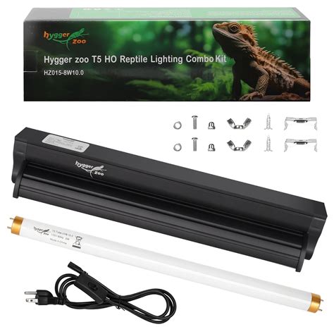 Bearded dragon uvb light fixture.  It features a replaceable T5 UVB 10.  Buy 4...