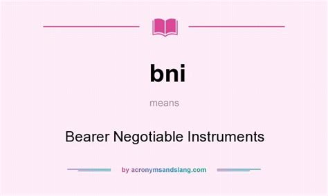 Bearer negotiable instrument (BNI) AUSTRAC