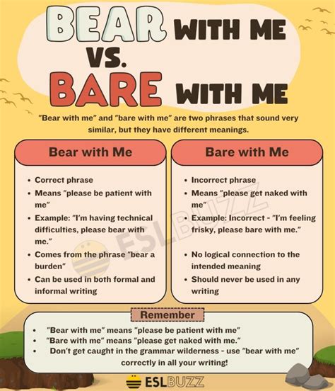 Bearing With Me or Baring With Me: A Comprehensive Guide