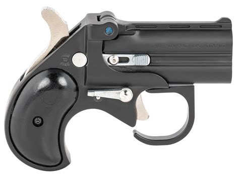Bearman 38 special derringer. SKU: BBG38. Caliber: .38 Special. Barrel Length: 2.75". Capacity: 2 Rounds. Sights: Fixed. Overall Length: 4.65". Weight: 14 oz. The Bearman Industries Big Bore Derringer is offered in a wide variety of calibers from .22 WMR up to 9mm. This stylish compact derringer it the perfect backup gun or deep conceal gun to add to your EDC. 