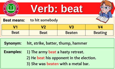 Beat verb 2