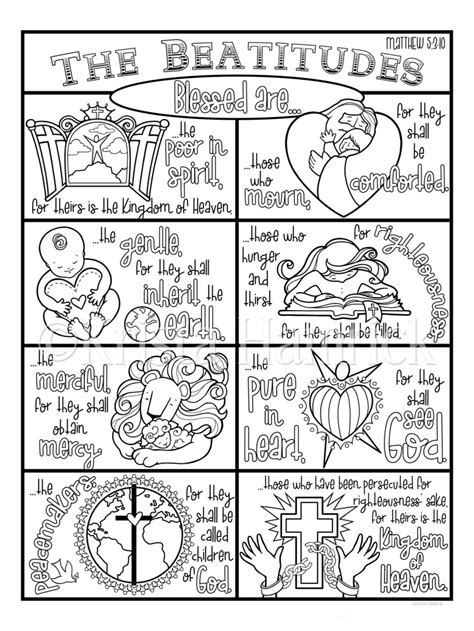 Beatitudes Coloring Page