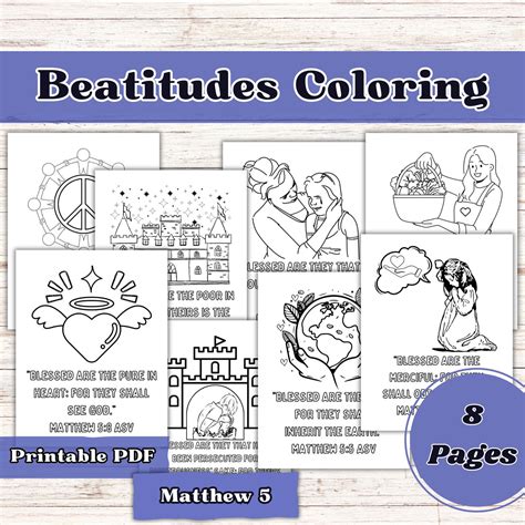 Beatitudes Coloring Shee