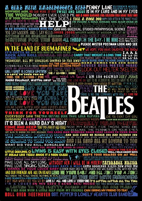 Beatles Song Lyrics - all their song lyrics in alphabetical order