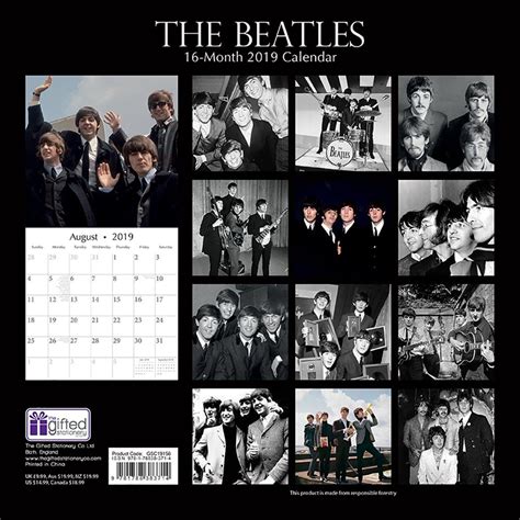 Read Online Beatles Wall Calendar 2019 By Not A Book