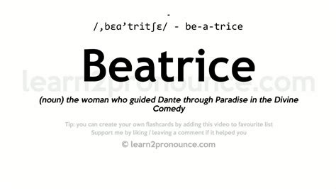 Beatrice Definition & Meaning - Merriam-Webster