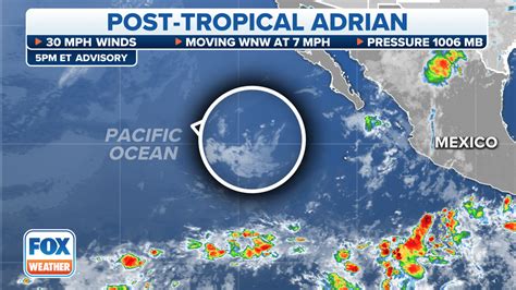 Beatriz and Adrian weaken to tropical storms in Pacific after brush with Mexico