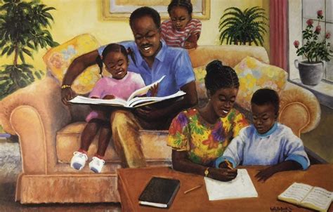 Beautiful Black Family Drawing