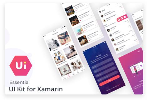 Beautiful XAML pages and templates for Xamarin UI Kit Syncfusion