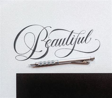 Beautiful cursive lettering Beautiful in cursive, Hand lettering