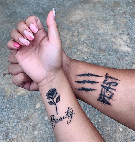 Beauty and the beast couples tattoos. Things To Know About Beauty and the beast couples tattoos. 