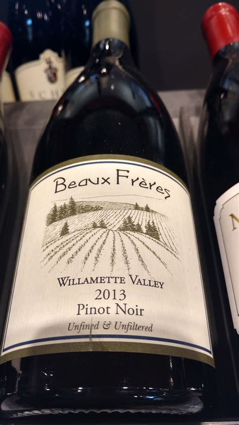 Beaux freres. Beaux Freres Sequitur Pinot Noir Ribbon Ridge Willamette Valley Oregon, 2021, 750 . Mr.D . USA: (FL) Miami . Shipping up to 7 business days More shipping info Shipping info. Go to shop . Shop $ 94.80. ex. sales tax. 2021 Bottle (750ml) Beaux Freres 'Sequitur' Pinot Noir, Ribbon Ridge, USA 2021, 750ml ... 