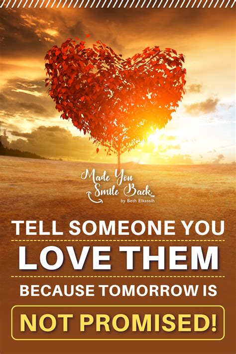 Because Tomorrow Is Not Promised