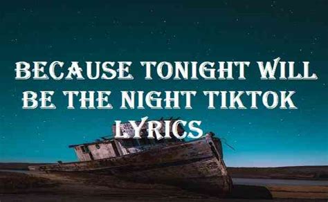 Because tonight will be the night tik tok. @WittLowry - "Into Your Arms" ft. @avamax Lyric Video"Out of my head, and into your arms tonight" [TikTok Song]"Into your arms tonight" [TikTok Song]Witt L... 