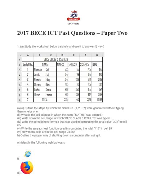 Bece Ict Questions